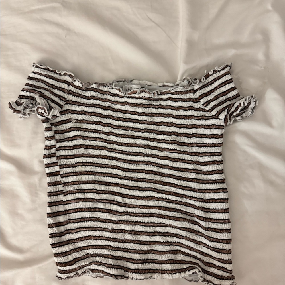 Striped Off-Shoulder Women's Top
